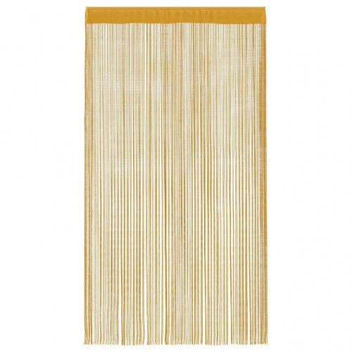 Trådgardiner 2 stk. 140×250 cm - gylden snoregardin med stanglomme