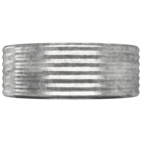 Plantekasse i galvaniseret stål 322 x 100 x 36 cm - sølvfarvet