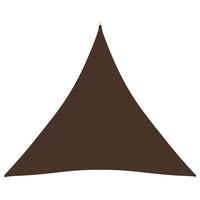Solsejl 3,6x3,6x3,6 m oxfordstof trekantet brun