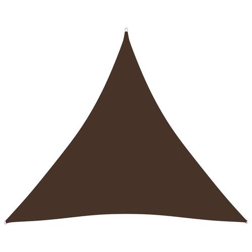 Solsejl 3,6x3,6x3,6 m oxfordstof trekantet brun
