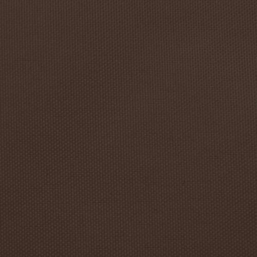 Solsejl 3,6x3,6x3,6 m oxfordstof trekantet brun