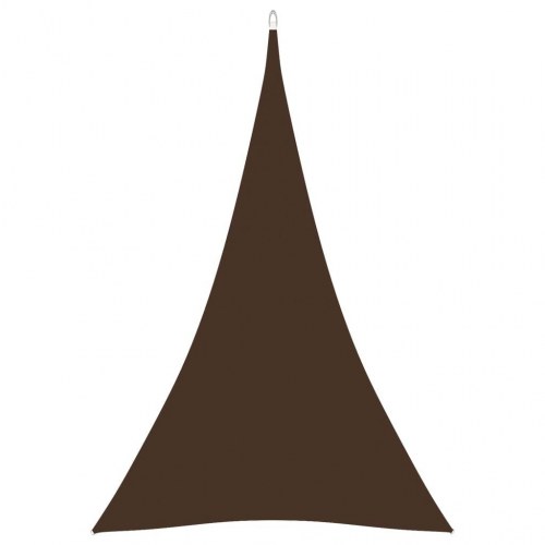 Solsejl trekant 5×7×7 m i oxfordstof - brun