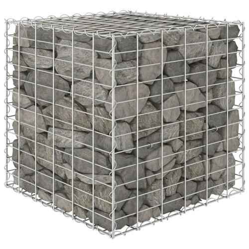 Gabion-højbed 60x60x60 cm kubeformet stål