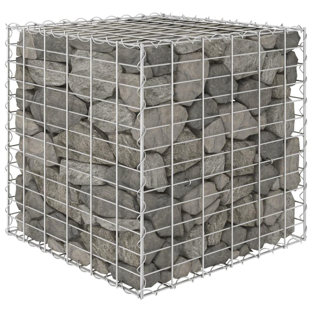 Gabion-højbed 60x60x60 cm kubeformet stål