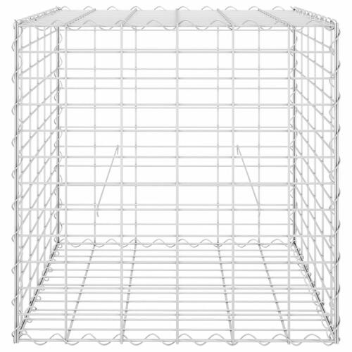 Gabion-højbed 60x60x60 cm kubeformet stål