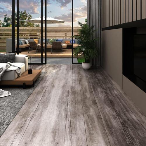 Selvklæbende gulvbrædder 5,02 m² 2 mm PVC mat træbrun