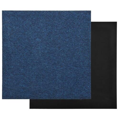 Tæppefliser 20 stk. 5 m² 50x50 cm mørkeblå
