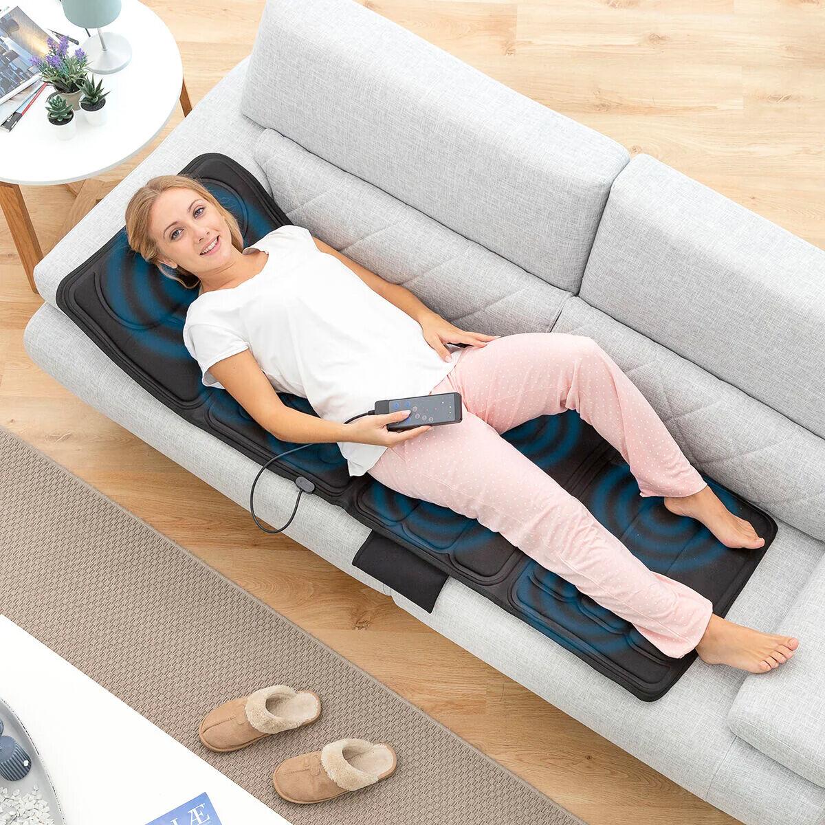 Massagemåtte med vibration Vhemat - sort billede