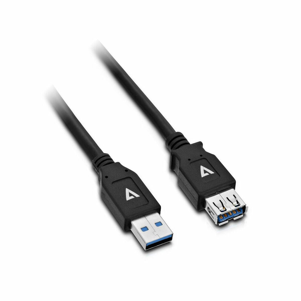 USB-kabel USB-A forlænger V7 - 2 m - sort billede