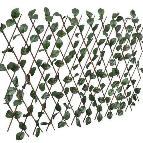 Pilehegn med espalier 5 stk. med kunstige blade 180x60 cm