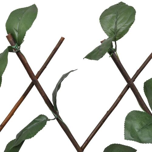 Pilehegn med espalier 5 stk. med kunstige blade 180x60 cm