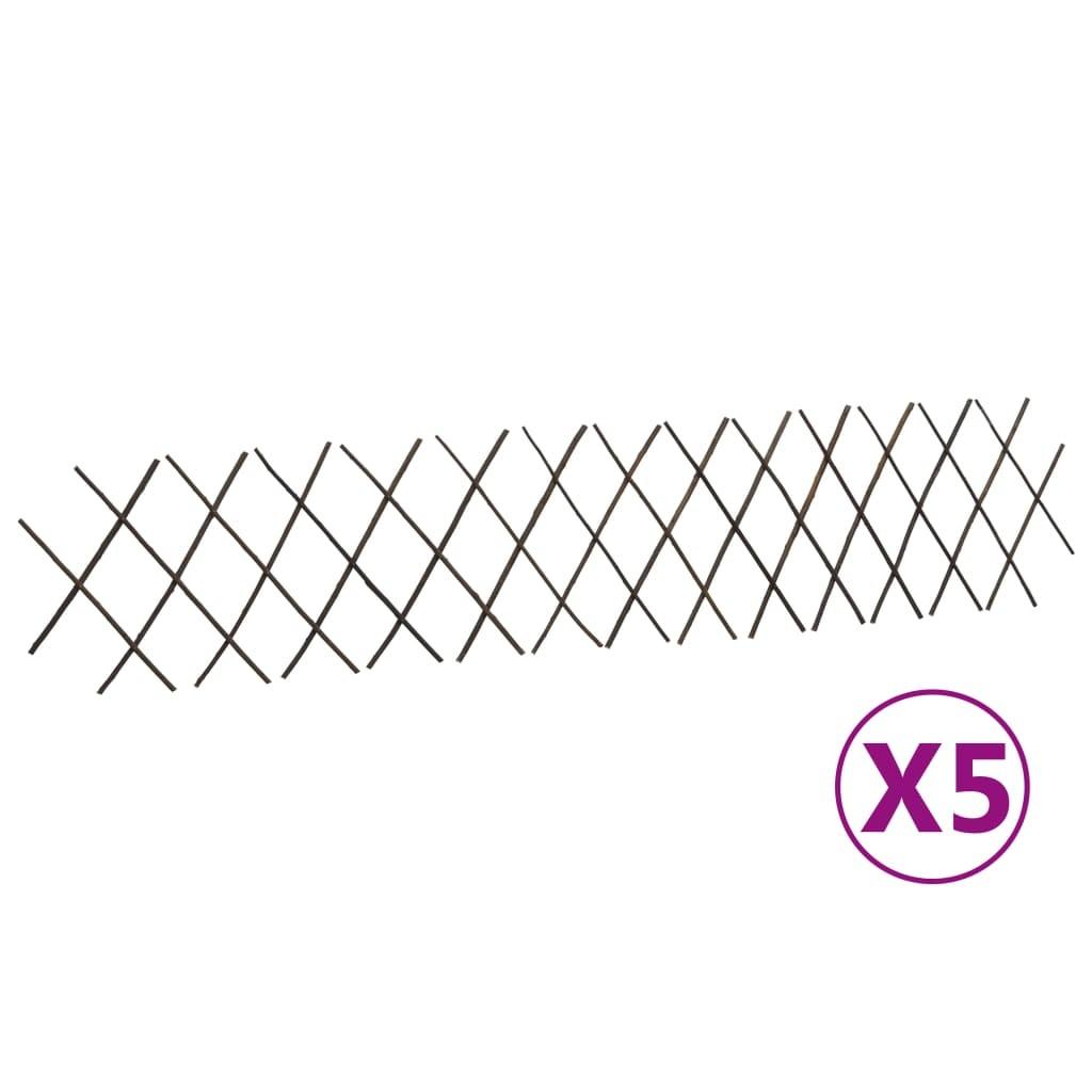 Pilehegn med espalier 5 stk. 180x30 cm