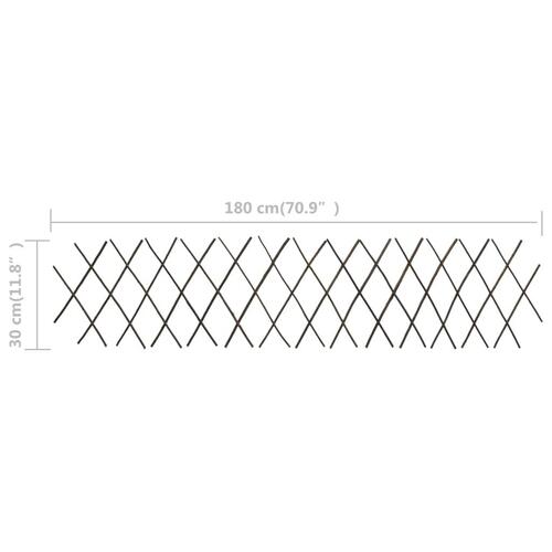 Pilehegn med espalier 5 stk. 180x30 cm