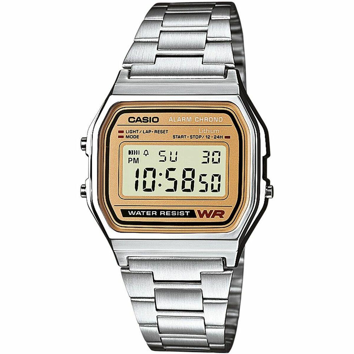 Casio A158WEA-9EF dameur - vintage digital ur i sølv billede