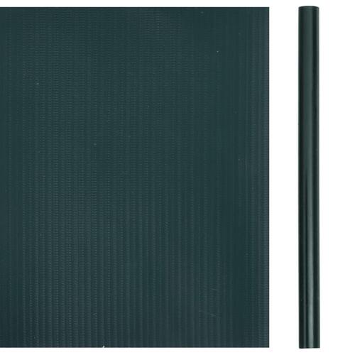 Haveskærm 35x0,19 m 4 stk. PVC mat grøn