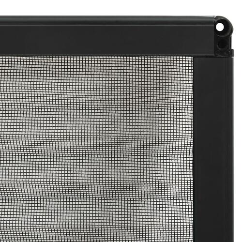 Plisseret insektnet til vinduer 80x160 cm aluminium antracitgrå