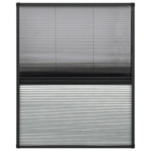 Plisseret insektnet til vinduer aluminium 60x80 cm med skygge