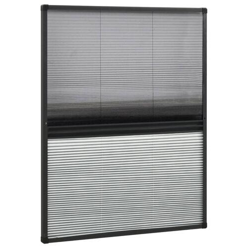 Plisseret insektnet til vinduer aluminium 60x80 cm med skygge