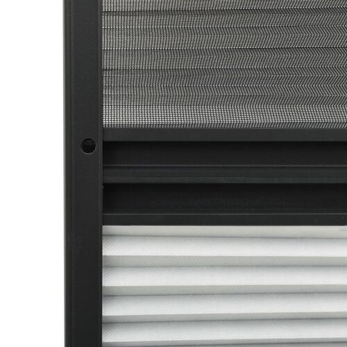 Plisseret insektnet til vinduer 80x120 cm afskygning aluminium
