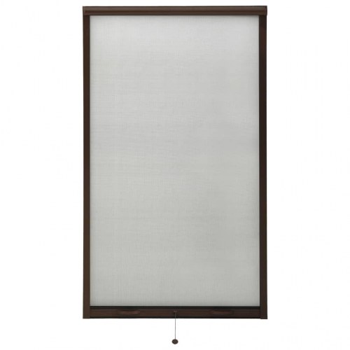 Nedrulleligt insektnet til vinduer 90x170 cm brun
