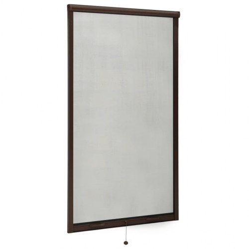 Nedrulleligt insektnet til vinduer 90x170 cm brun