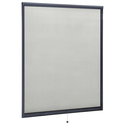 Nedrulleligt insektnet til vinduer 150x170 cm antracitgrå