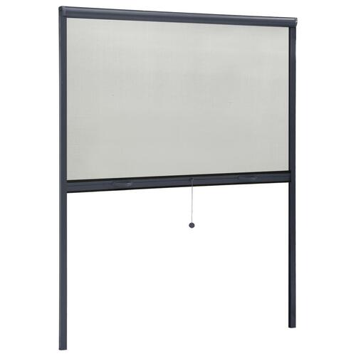 Nedrulleligt insektnet til vinduer 150x170 cm antracitgrå