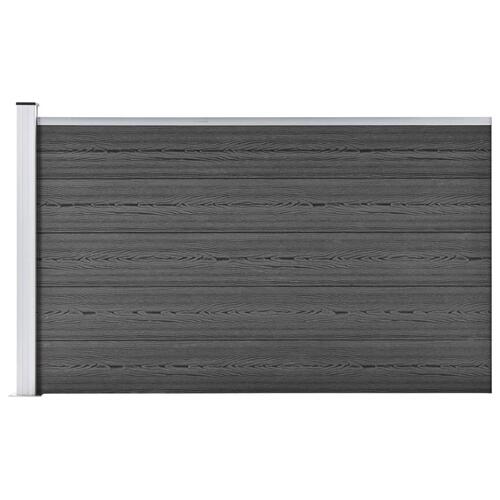 Hegnspanel 175x105 cm WPC sort