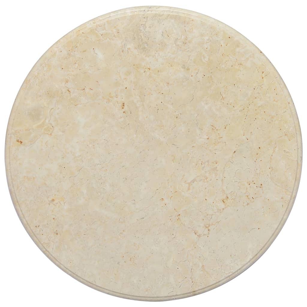 Bordplade Ø60x2,5 cm marmor cremefarvet