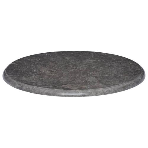 Bordplade Ø60x2,5 cm marmor sort
