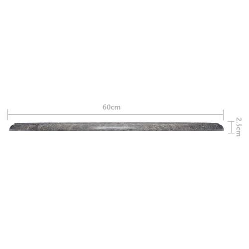 Bordplade Ø60x2,5 cm marmor sort