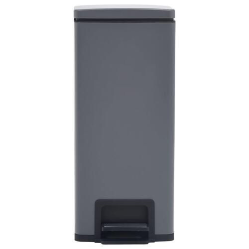 Pedalspand fingeraftryksafvisende 30 l rustfrit stål grå