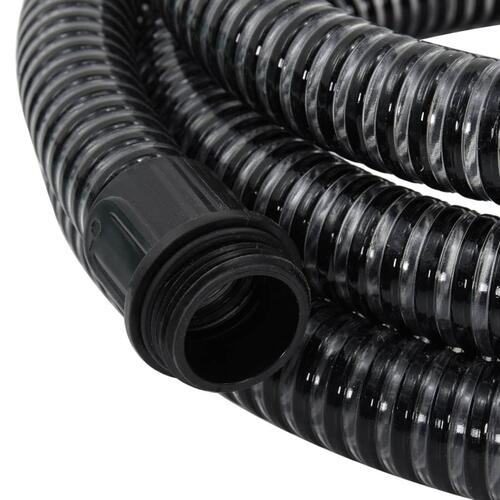 Sugeslange med messingkoblinger 1,1" 3 m PVC sort