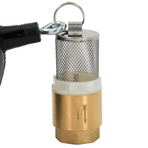 Sugeslange med messingkoblinger 1,1" 3 m PVC sort