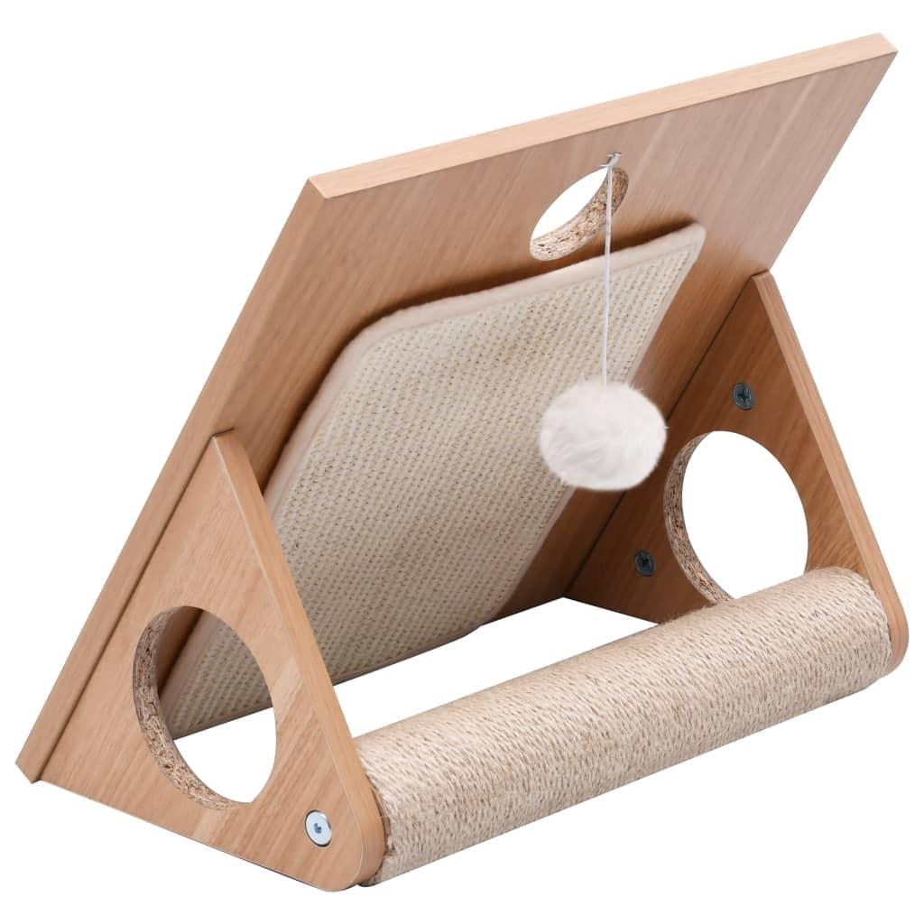 Kradsetræ med kradsemåtter trekantet sisal 40 cm