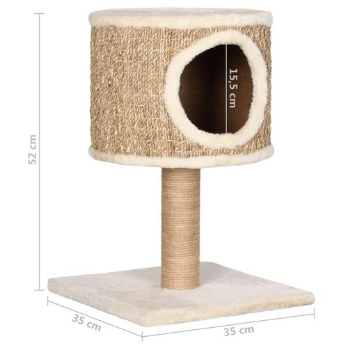 Kradsetræ med hus og kradsestolpe 52 cm søgræs