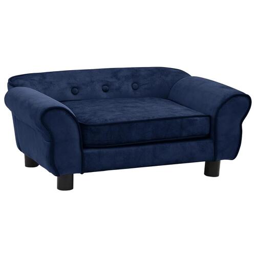 Hundesofa 72x45x30 cm plys blå