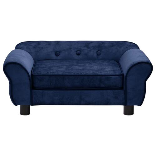 Hundesofa 72x45x30 cm plys blå