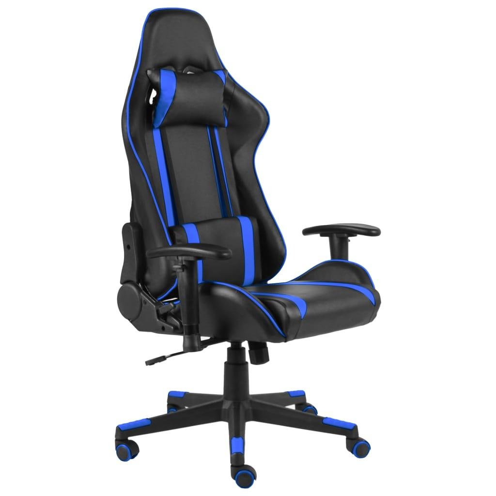 Drejelig gamingstol PVC blå