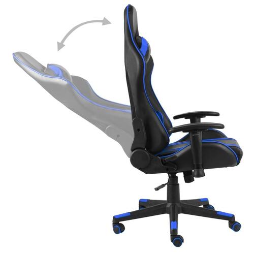Drejelig gamingstol PVC blå