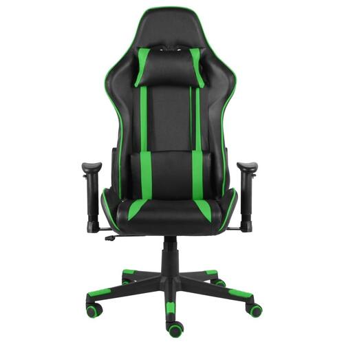 Drejelig gamingstol PVC grøn