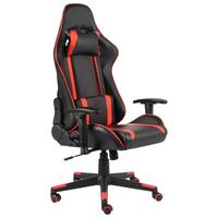 Drejelig gamingstol PVC rød