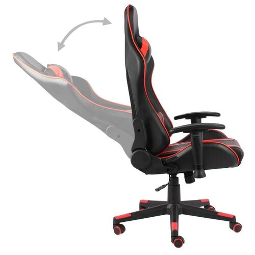 Drejelig gamingstol PVC rød