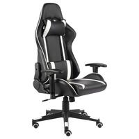 Drejelig gamingstol PVC hvid