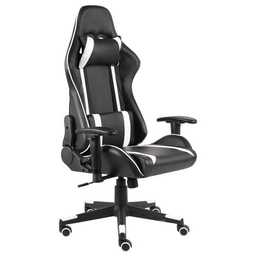 Drejelig gamingstol PVC hvid