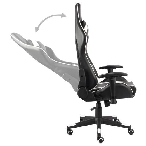 Drejelig gamingstol PVC hvid