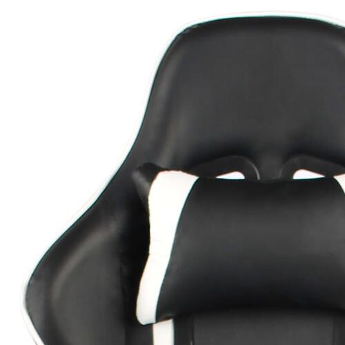 Drejelig gamingstol PVC hvid