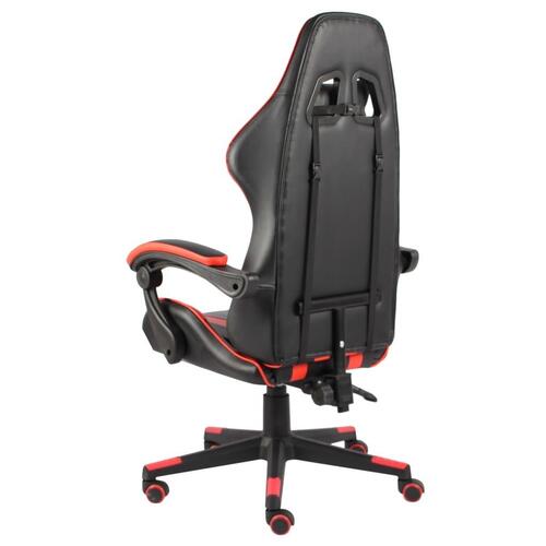 Gamerstol kunstlæder sort og rød
