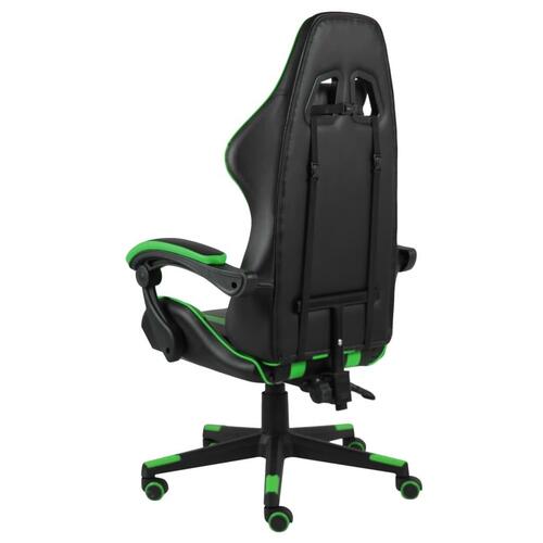 Gamerstol kunstlæder sort og grøn
