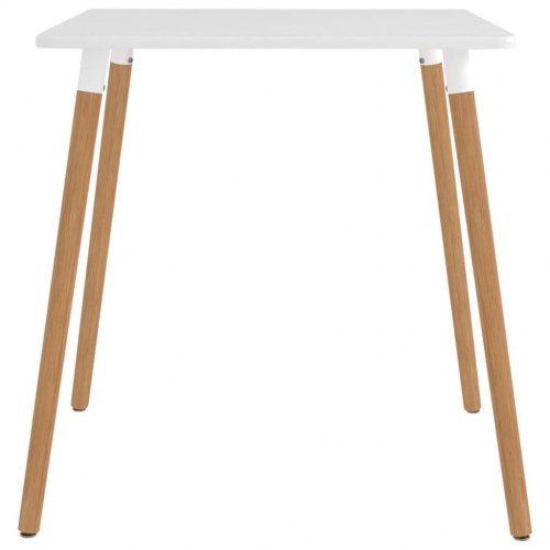 Spisebord 80x80x75 cm metal hvid
